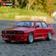 Bburago 1:24 bmw m3 e30 1988 3 series supercar legierung auto statische druckguss fahrzeuge modell