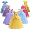 Kinder Belle Kostüm Mädchen Halloween Prinzessin Cosplay Party Kleid Kinder Rapunzel Aschenputtel