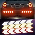 6/20pcs Auto Riflettente Freccia Adesivo di Avvertimento di Sicurezza Adesivo per Auto Paraurti Tronco Riflettore Nastro di Pericolo Car Styling Pellicola Luminosa
