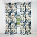 Designart "Coastal Breeze Paisley Pattern III" Paisley Blackout Room Darkening Curtain Panel