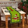 Runner da tavola natalizio verde in lino tovaglia di buon natale decorazioni da tavola natalizie