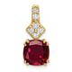 14K Lab Grown Diamond Created Ruby Pendant