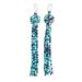 Fiesta in Aqua,'Aqua & Blue Glass Beaded Waterfall Earrings with Silver Hook'