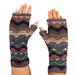 Mountain of Seven Colors,'Pure Alpaca Wool Multicolored Fingerless Mitts'