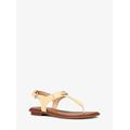 Michael Kors Logo Plate Leather Sandal Yellow 5.5