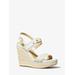 Michael Kors Farrah Signature Logo Wedge Sandal Natural 9.5