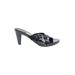 Burberry Sandals: Slide Chunky Heel Casual Black Print Shoes - Women's Size 40 - Open Toe