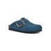 Women's Big Sur Mule by White Mountain in Blue Suede Fur (Size 6 1/2 M)