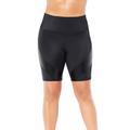 Plus Size Women's Liquid Motion Panel Spliced Bikeshort by Swimsuits For All in Black (Size 16)