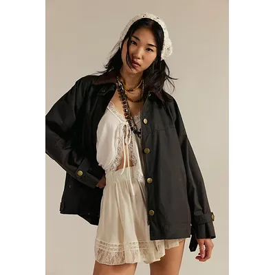 We The Free Cori Waxed Jacket at Free People in Olive, Size: Large
