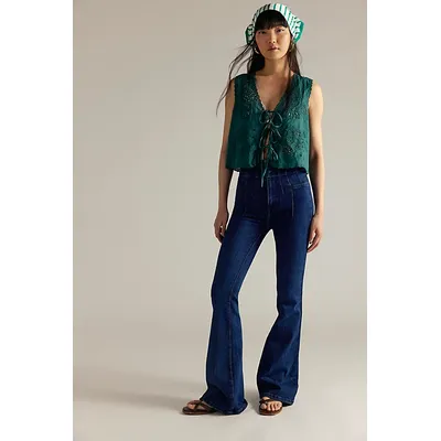 We The Free Jayde Flare Jeans at Free People in Night Sky, Size: 27