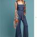 Anthropologie Pants & Jumpsuits | Anthropologie Pilcro Waist-Tied Denim Jumpsuit Womens Size 12 Cotton Pockets | Color: Blue | Size: 12