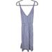 J. Crew Dresses | J.Crew Womens Xl Blue White Striped Sleeveless V-Neck Crossback Summer Dress Nwt | Color: Blue | Size: Xl