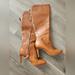 Nine West Shoes | 4" Nine West Heeled Boots - Excellent Condition | Color: Tan | Size: 7
