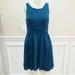 Madewell Dresses | Broadway And Broome Blue Silk Pleated Dress | Color: Blue/Green | Size: 2