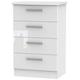 Knightsbridge 4 Drawer Midi Chest - Comes in White High Gloss, Black High Gloss and Cream High Gloss and Cream Matt Options