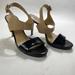 Michael Kors Shoes | Michael Kors Heels 7 1/2m Pump Black Patent Leather Open Toe Ankle Strap 7 1/2 M | Color: Black | Size: 7.5