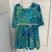 Lilly Pulitzer Dresses | Lily Pulitzer Girls Cotton Dress Size Medium 6-7 | Color: Blue | Size: 7g