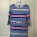 Lilly Pulitzer Dresses | Lilly Pulitzer Women's Long Sleeve Striped Dress. Size Xxs | Color: Blue/Gold | Size: Xxs