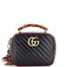 Gucci Bags | Gucci Marmont Torchon Bamboo Camera Bag Diagonal Quilted Leather Small Black | Color: Black | Size: Os