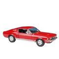 VIOLK 1:18 1967 model for Ford Mustang GTA Fastback classic car model die-cast metal static alloy car model suitable for collection and gifts. (Color : Red)