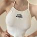 Brandy Melville Tops | Brandy Melville White Halter Top | Color: White | Size: Xs