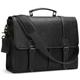 RAINSMORE Messenger Bag for Men Laptop Bag 15.6 inch PU Leather Briefcase Satchel Bag Shoulder Bag Waterproof for Work Office Business College Black