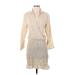 Zara Casual Dress - Mini Collared 3/4 sleeves: Tan Dresses - New - Women's Size X-Small