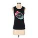 LIVE FIT APPAREL Active Tank Top: Black Print Activewear - Women's Size Small