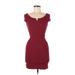 Lulus Casual Dress - Mini: Burgundy Solid Dresses - Women's Size Medium