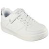 Sneaker SKECHERS "Blinkschuh SPORT COURT 92- SHOW MADDOX", Kinder, Gr. 37, weiß, Lederimitat, unifarben, sportlich, Schuhe, Schnürschuh mit Blinkfunktion, Größenschablone zum Download