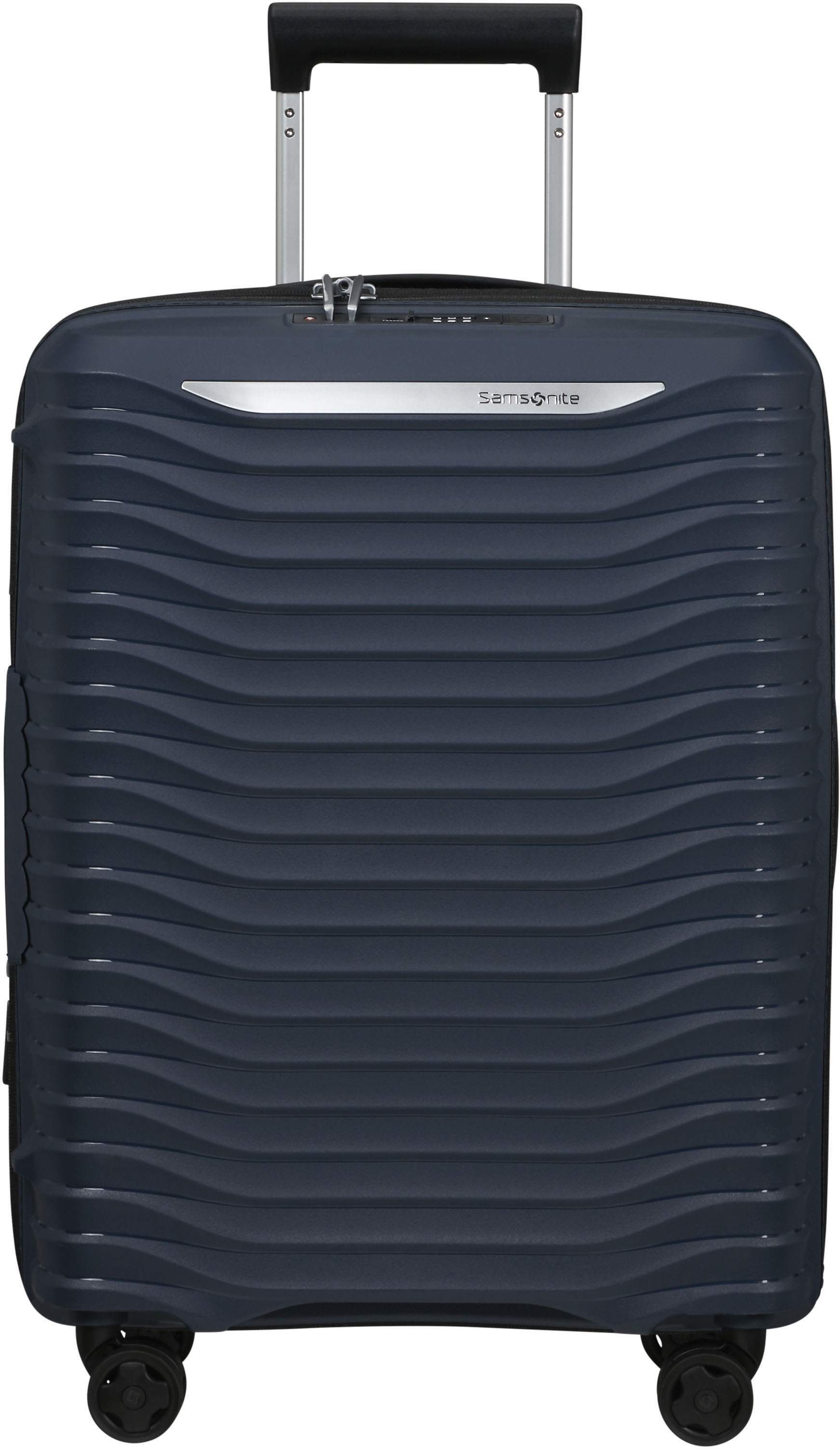 Hartschalen-Trolley SAMSONITE "UPSCAPE, verschiedene Größen und Farben", Gr. B/H/T: 40cm x 55cm x 20cm 39 l, blau (blau nights), Polypropylen, gestreift, Koffer, Volumenerweiterung Reisegepäck Hartschalen-Koffer TSA-Zahlenschloss Image