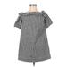 Vineyard Vines Casual Dress - Mini High Neck Short sleeves: Tan Print Dresses - Women's Size Small