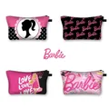 Sac à cosmétiques Kawaii Barbie pour filles trousse à crayons rose mignon sac de rangement pour