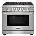 KOSTCH 36" Gas Range 6.0 cu.ft. Natural Gas Freestanding Convection Oven Range Gas Stove, in White | 36.63 H x 36 W x 27.6 D in | Wayfair