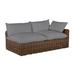 Summer Classics Montecito 75.25" Wide Outdoor Wicker Left Hand Facing Loveseat w/ Cushions Wicker/Rattan/Olefin Fabric Included in Brown | Wayfair