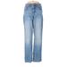 BDG Jeans - High Rise Straight Leg Boyfriend: Blue Bottoms - Women's Size 25 - Medium Wash