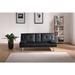 Ebern Designs Novia 67" Velvet Pillow Top Arm Sofa Bed Velvet in Black | 33 H x 67 W x 31 D in | Wayfair 502F3B760FB4483297F5854E2BD51C2A