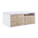 Latitude Run® Menchion Solid Wood Block Coffee Table w/ Storage Wood in Brown/White | 20 H x 47 W x 24 D in | Wayfair