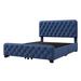 Red Barrel Studio® Rhyleigh Upholstered Metal Platform Storage Bed Metal in Blue | 42.1 H x 78.7 W x 58.3 D in | Wayfair