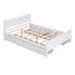 Red Barrel Studio® Riddoch Bed Metal in White | 35.4 H x 82.6 W x 56.3 D in | Wayfair BC14DF0123D34268A832F96A7E32D806