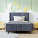George Oliver Kayron Bed Upholstered/Velvet in Gray | 44.1 H x 83.3 W x 43.1 D in | Wayfair CC928800F6524CF08EDE92DAFC1214A6
