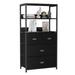 17 Stories Tiffannie 4 Drawer Metal/Fabric in Black | 43.7 H x 22.8 W x 11.5 D in | Wayfair 5513406901014439894F01C7D932FC51