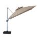 Arlmont & Co. Rosylin 360-Degree Rotation 130" Square Cantilever Umbrella w/ Base & Cover, Polyester in Brown | 109 H x 118 W x 118 D in | Wayfair