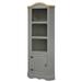 August Grove® Brannick 74.02" H x 29.06" W Solid Wood Corner Bookcase Wood in Gray | 74.02 H x 29.06 W x 14.41 D in | Wayfair