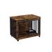 Tucker Murphy Pet™ Dog Crate Furniture w/ Rotatable Feeding Bowl Wood in Brown | 27 H x 38.5 W x 25 D in | Wayfair 40D8DFEAE91A4E1BA4359309B0A17618