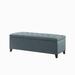 Red Barrel Studio® Clarinda Fabric Upholstered Storage Bench Wood in Gray/Blue | 18.89 H x 50.3 W x 19.29 D in | Wayfair