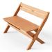 Winston Porter Nazeera Wooden Outdoor Bench Wood/Natural Hardwoods in Brown/White | 31.5 H x 41.5 W x 23 D in | Wayfair