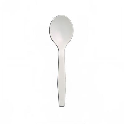 D&W Fine Pack P1004 Medium Weight Disposable Soup Spoon - Polypropylene, White