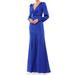 Empire Long Sleeve Satin Trumpet Gown